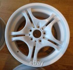 BMW 17 ALLOY WHEELS STYLE 68 STAGGERED MATT WHITE not black