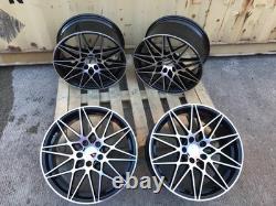 BMW 20 inch 666M Style Black Polished Alloy Wheels 5x120 3/4/5/ series