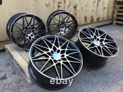 BMW 20 inch 666M Style Black Polished Alloy Wheels 5x120 3/4/5/ series