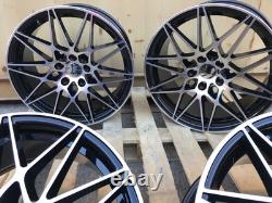 BMW 20 inch 666M Style Black Polished Alloy Wheels 5x120 3/4/5/ series
