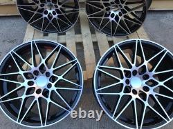 BMW 20 inch 666M Style Black Polished Alloy Wheels 5x120 3/4/5/ series
