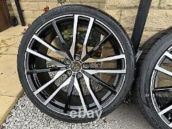 BMW 22 742M style Diamond Cut Alloy Wheels X5 X6 F15 F16 E70 E71 & NEW Tyres