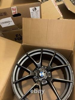 BMW 763M Style 18 Alloy Wheels Gunmetal Set of 4 Rear Welded Curb Rash