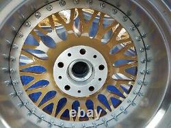 BMW E28 M5 E24 635 M6 M3 RC090 Style 5 BBS RS GOLD 17x8 Wheels Rims +Billet Caps