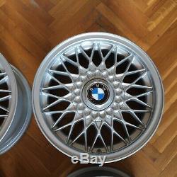 BMW E30 Style 5 OEM 7x15 ET24 alloy wheels rims genuine EUROWEAVES RARE BBS RZ