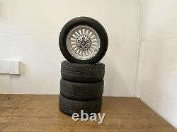 BMW E39 5 SERIES TURBINE STYLE 33 SET 4 x 16 ALLOY WHEELS GOOD TYRES 225/55R16