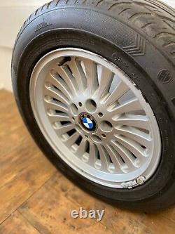 BMW E39 5 SERIES TURBINE STYLE 33 SET 4 x 16 ALLOY WHEELS GOOD TYRES 225/55R16