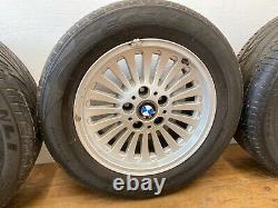 BMW E39 5 SERIES TURBINE STYLE 33 SET 4 x 16 ALLOY WHEELS GOOD TYRES 225/55R16