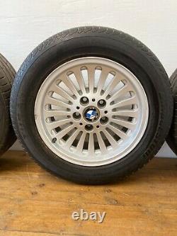 BMW E39 5 SERIES TURBINE STYLE 33 SET 4 x 16 ALLOY WHEELS GOOD TYRES 225/55R16