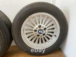 BMW E39 5 SERIES TURBINE STYLE 33 SET 4 x 16 ALLOY WHEELS GOOD TYRES 225/55R16