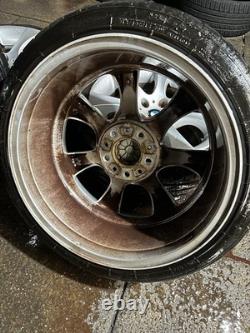 BMW E60 E46 Style 124 18 Alloy Wheels With Tyre 5x120 8j Fronts & 9j Rears OEM