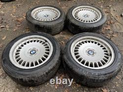 BMW Style 15 16 Alloy Wheels Tyres Rare E38 E30 E36 E21 E28 5x120 OEM 16x7.5j