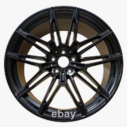 BRAND NEW BMW M3 M4 STYLE 20 STAGGERED 5x120 ALLOY WHEELS GLOSS BLACK X 4