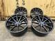 Brand New Bmw M3 M4 Style Turismo 18 Staggered 5x120 Alloy Wheels Black Satin