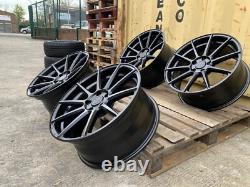BRAND NEW BMW M3 M4 STYLE TURISMO 18 STAGGERED 5x120 ALLOY WHEELS BLACK SATIN