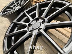 BRAND NEW BMW M3 M4 STYLE TURISMO 18 STAGGERED 5x120 ALLOY WHEELS BLACK SATIN