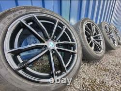 Black Genuine Bmw 18 Style 662m Sport Alloy Wheels 3 5 Series G30 G31 G20 G21