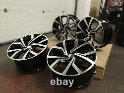 Black MF x4 17 Clubsport Golf Style Alloy Wheels VW Golf Caddy Passat Jetta
