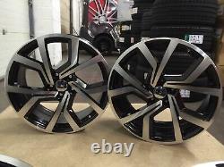 Black MF x4 17 Clubsport Golf Style Alloy Wheels VW Golf Caddy Passat Jetta