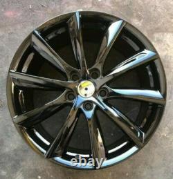 Black Model S Model X x4 19 Tesla Turbine Style Alloy Wheels 5x120 Et45 64.1