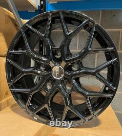 Black x4 18 TW-RV Style Alloy Wheels 5x160 8J Ford Transit Mk7 Transit Custom