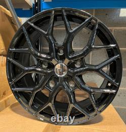 Black x4 18 TW-RV Style Alloy Wheels 5x160 8J Ford Transit Mk7 Transit Custom C