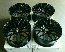 Black x4 20 Audi R8 Style Alloy Wheels Audi A4 A6 A5 A7 A8 Q5 SQ5