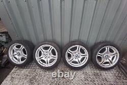 Bmw 3 Series E46 Style 68 17 Alloy Wheels With 4 Good Tyres 245/40/r17 Fast P&p