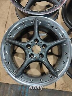 Bmw Bbs Z4 18 Style 108 Black D/cut Staggered Split Rim Alloy Wheels Refurbed