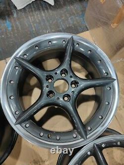 Bmw Bbs Z4 18 Style 108 Black D/cut Staggered Split Rim Alloy Wheels Refurbed