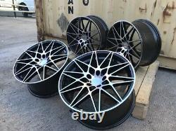 Bmw M2 M3 M4 M5 Fitment 20 666m Style Alloy Wheels Black Polished Staggered