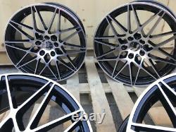 Bmw M2 M3 M4 M5 Fitment 20 666m Style Alloy Wheels Black Polished Staggered