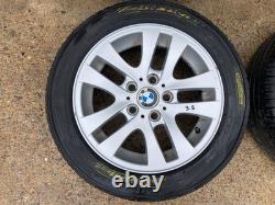 Bmw e90 e9x 16 inch alloy wheels with good tyres style 156 205/55/16 2005-2013