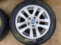 Bmw e90 e9x 16 inch alloy wheels with good tyres style 156 205/55/16 2005-2013