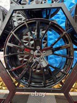 Brand New 20 Audi Rs6 Vourspung Gloss Black Style Alloy Wheels 5x112