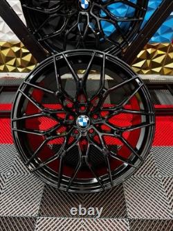 Brand New 20 Bmw M3 M4 Style Alloy Wheels Gloss Black 5x112 3 4 5 6 7 Series