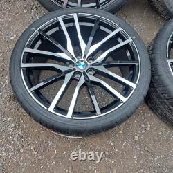 Brand New 22 Bmw Style Alloy Wheels Et40 Cb74.1 5x120 X5 X6 + New Tyres