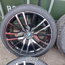 Brand New 22 Bmw Style Alloy Wheels Et40 Cb74.1 5x120 X5 X6 + New Tyres