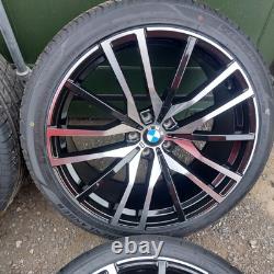 Brand New 22 Bmw Style Alloy Wheels Et40 Cb74.1 5x120 X5 X6 + New Tyres