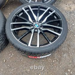 Brand New 22 Bmw Style Alloy Wheels Et40 Cb74.1 5x120 X5 X6 + New Tyres