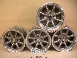 Cortina Escort Capri 8x15 Deep Dish Alloy Wheel Set Jbw Minilight Style, Ford