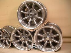 Cortina Escort Capri 8x15 Deep Dish Alloy Wheel Set Jbw Minilight Style, Ford