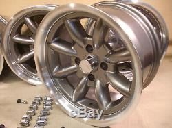 Cortina Escort Capri 8x15 Deep Dish Alloy Wheel Set Jbw Minilight Style, Ford