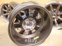 Cortina Escort Capri 8x15 Deep Dish Alloy Wheel Set Jbw Minilight Style, Ford