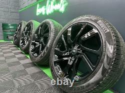 Discovery / Range Rover Sport Style 5025 21 Black Alloy Wheels 5/7mm+ Pirelli
