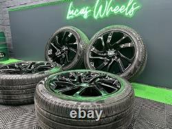 Discovery / Range Rover Sport Style 5025 21 Black Alloy Wheels 5/7mm+ Pirelli