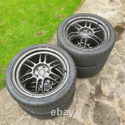 Enkei RPF1 Style 18x8.5J ET45 5x112 VAG Fitment Alloy Wheels with Tyres RS3 GOLF