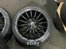 ExDisplay 18 Mercedes C63 AMG Style Alloy Wheels 225/40/18 Falken Tyres A/B CLA