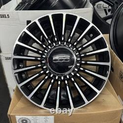 Ex Display 16 Fiat 500 Abarth Style Black & Pol Alloy Wheels 6.5Jx16 4x98 ET35
