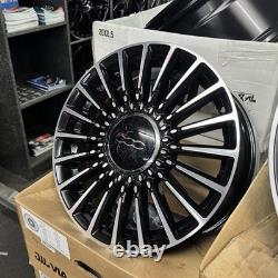 Ex Display 16 Fiat 500 Abarth Style Black & Pol Alloy Wheels 6.5Jx16 4x98 ET35